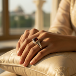 Load image into Gallery viewer, 925 Silver Square Stone Ring | Men's Statement Jewelry
