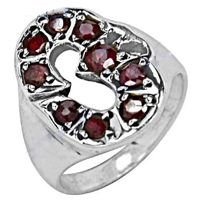 925 silver garnet heart ring for women | gemstone jewelry