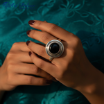 Load image into Gallery viewer, 925 Silver Onyx Ring for Women | Statement Jewelry
