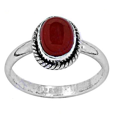 925 silver red carnelian ring for women | gemstone jewelry