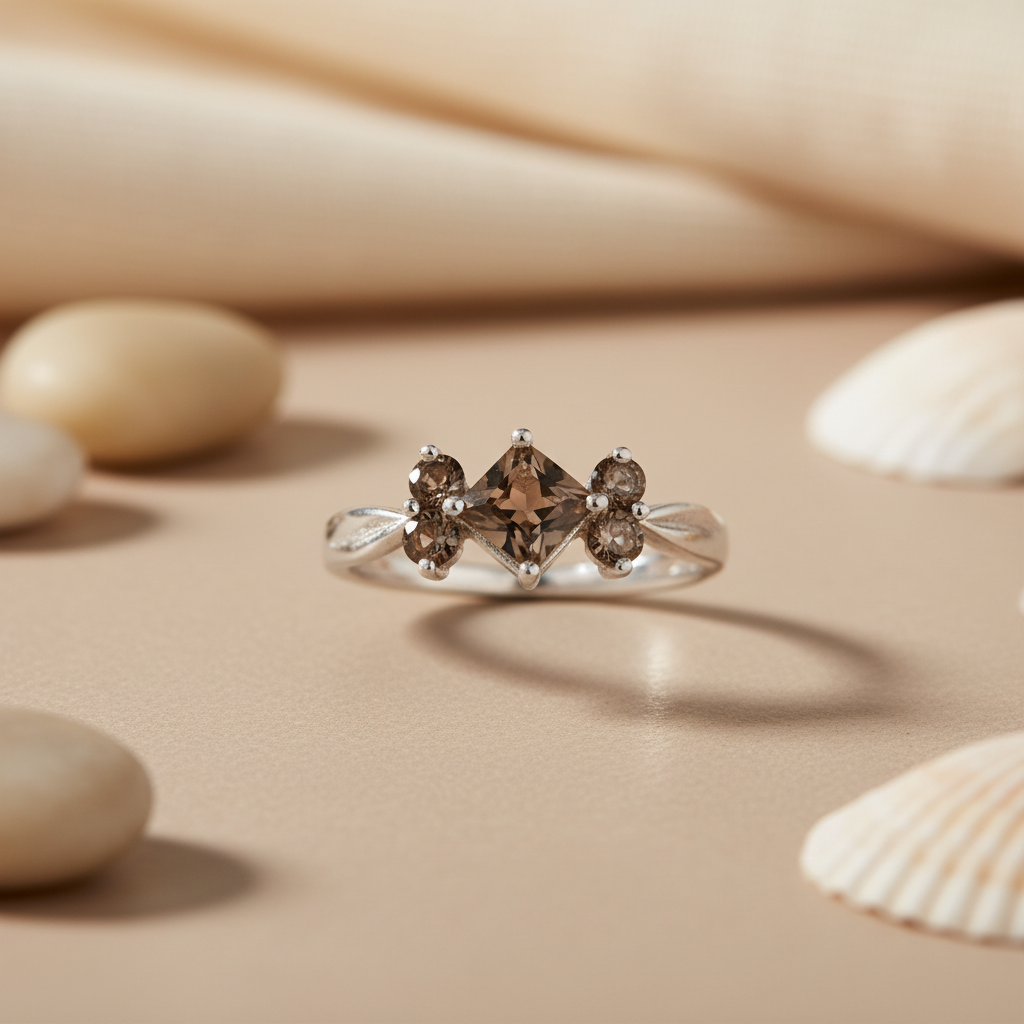 925 Silver Smoky Quartz Ring | Women's Gemstone Jewelry