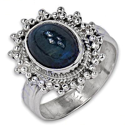 925 Silver Oval Stone Ring for Women | Gemstone Jewelry