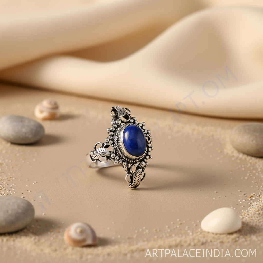 925 Silver Lapis Lazuli Ring for Women | Gemstone Jewelry
