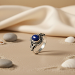 将图像加载到图库查看器中， 925 Silver Lapis Lazuli Ring for Women | Gemstone Jewelry

