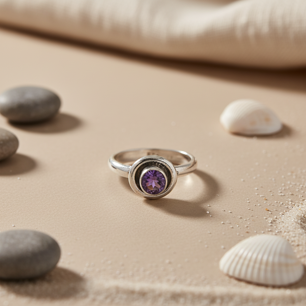 925 Silver Amethyst Ring for Women | Gemstone Jewelry
