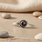将图像加载到图库查看器中， 925 Silver Black Gemstone Ring for Women | Gift Jewelry
