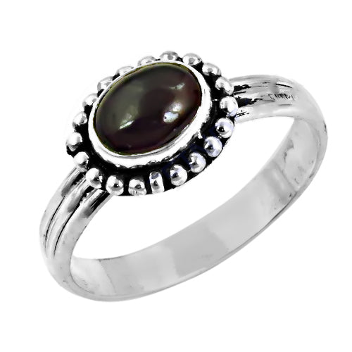 925 Silver Black Gemstone Ring for Women | Gift Jewelry
