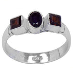 Load image into Gallery viewer, 925 Silver Garnet &amp; Amethyst Ring for Women | Gift Jewelry
