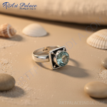 Load image into Gallery viewer, 925 Silver Blue Gemstone Ring | Women&#39;s Jewelry | Gift
