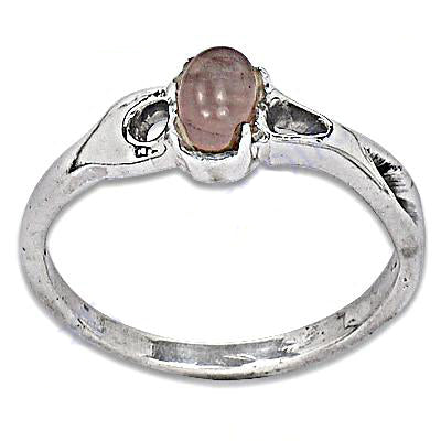 925 silver rose quartz ring for women | gemstone jewelry