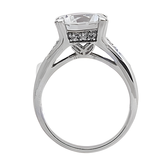 Graceful Cubic Zirconia Gemstone 925 Silver Ring