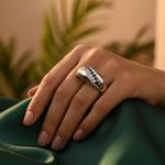 Load image into Gallery viewer, 925 Silver Black Stone Ring for Women | Statement Jewelry
