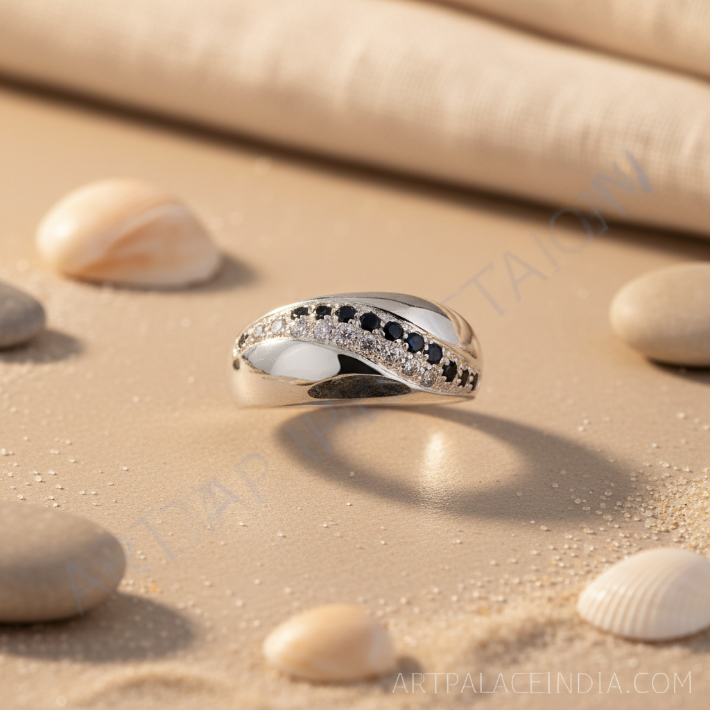 925 Silver Black Stone Ring for Women | Statement Jewelry