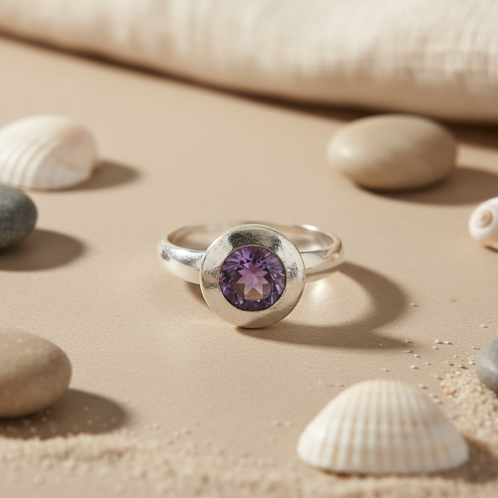 925 Silver Amethyst Ring for Women | Gemstone Jewelry