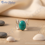 Load image into Gallery viewer, 925 Silver Turquoise Ring for Women | Gemstone Jewelry Gift
