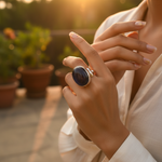 Load image into Gallery viewer, 925 Sterling Silver Ring with Blue Gemstone | Women&#39;s Jewelry
