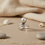 将图像加载到图库查看器中， 925 Silver Pearl Swirl Ring | Women's Jewelry | Gift
