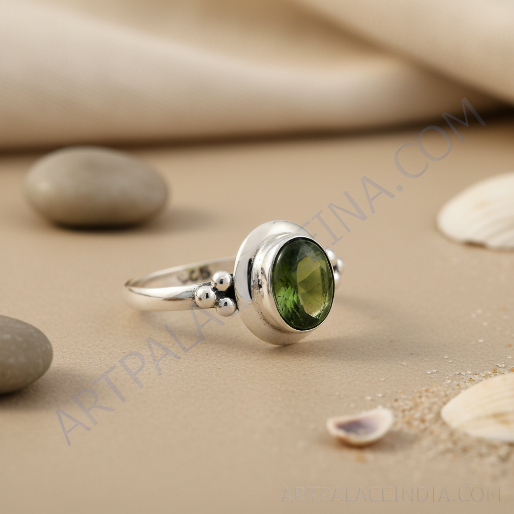 925 Silver Peridot Ring for Women | Gemstone Jewelry