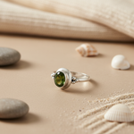 Load image into Gallery viewer, 925 Silver Peridot Ring for Women | Gemstone Jewelry
