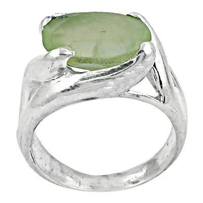 925 Silver Green Gemstone Ring for Women | Statement Jewelry