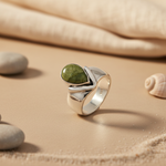 Load image into Gallery viewer, 925 Silver Green Gemstone Ring for Women | Statement Jewelry
