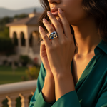 Load image into Gallery viewer, 925 Silver Blue &amp; Green Gemstone Ring for Women | Statement Jewelry
