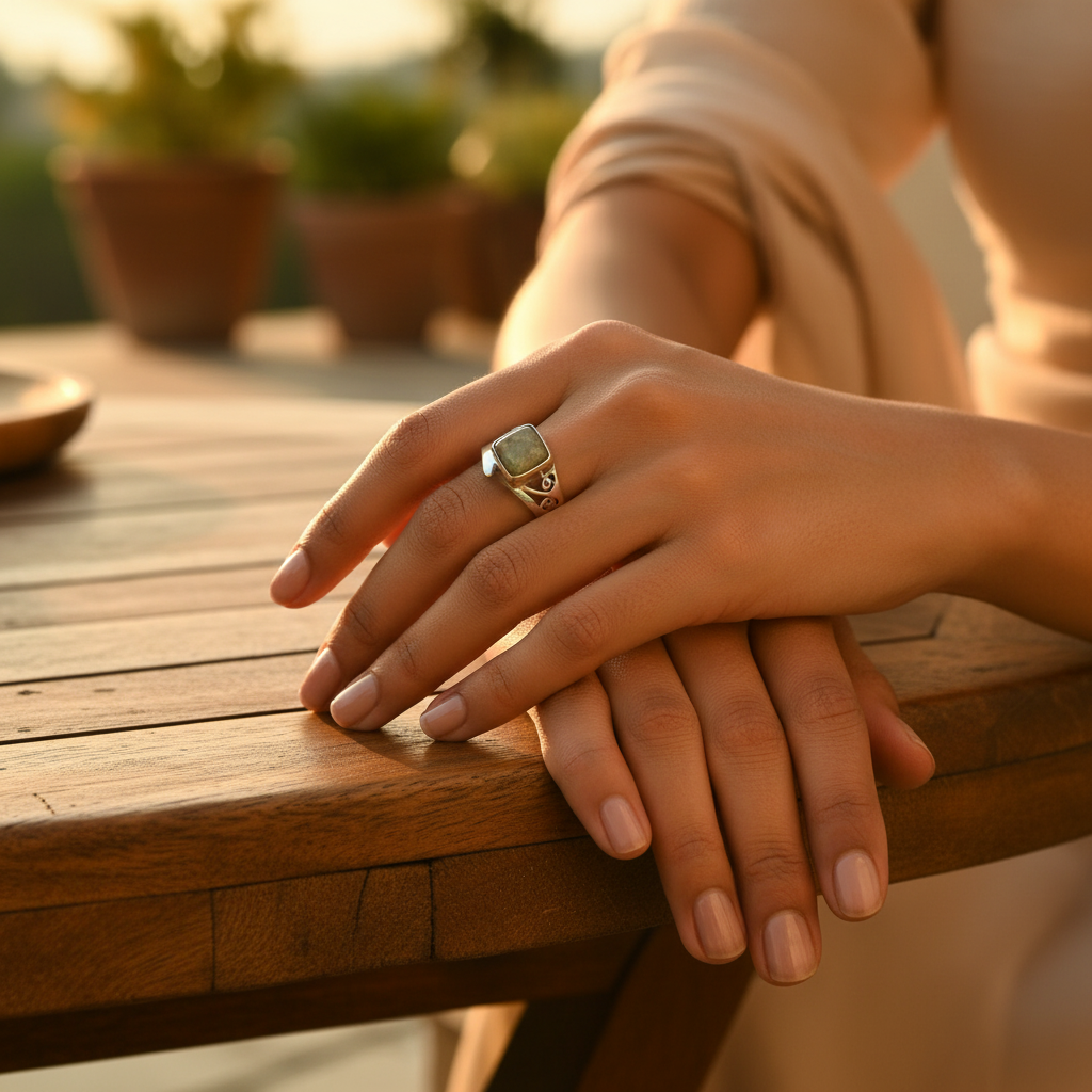 925 Silver Square Stone Ring for Women | Sterling Silver Jewelry