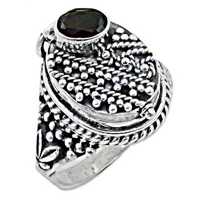 925 silver garnet ring for women | statement ring