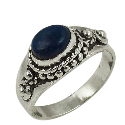 925 Silver Blue Gemstone Ring for Women | Statement Jewelry