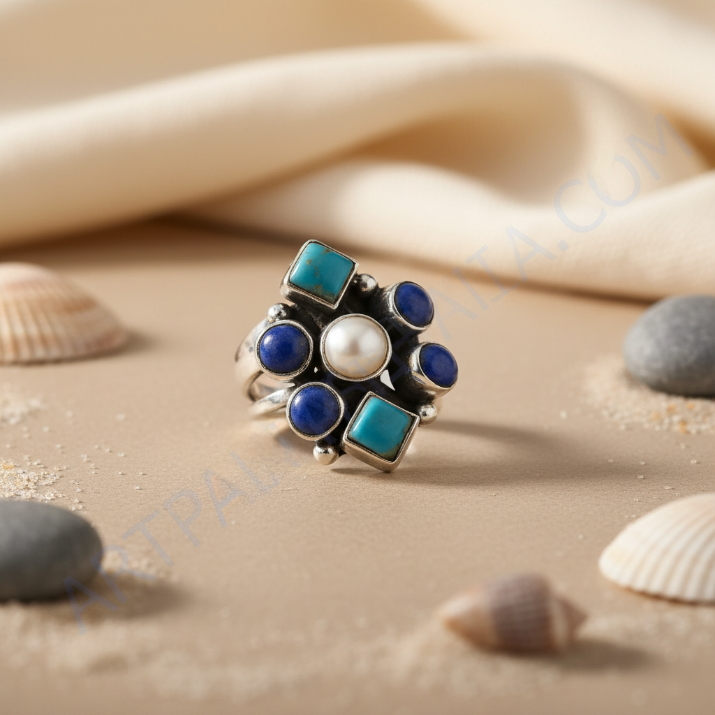 925 Sterling Silver Gemstone Ring for Women | Statement Jewelry