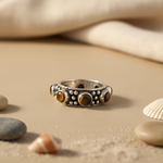 Load image into Gallery viewer, Tiger Eye Stone Silver Ring | Women&#39;s Bohemian Jewelry
