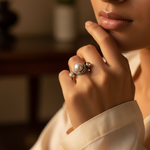 将图像加载到图库查看器中， 925 Sterling Silver Pearl &amp; Gemstone Ring for Women | Gift Jewelry

