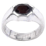 将图像加载到图库查看器中， 925 Silver Garnet Gemstone Ring for Men | Signet Style Jewelry
