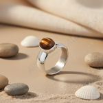 Load image into Gallery viewer, 925 Sterling Silver Tiger Eye Ring for Men | Statement Jewelry
