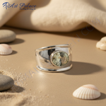 Load image into Gallery viewer, Silver Ring with Oval Gemstone | Women&#39;s Ring
