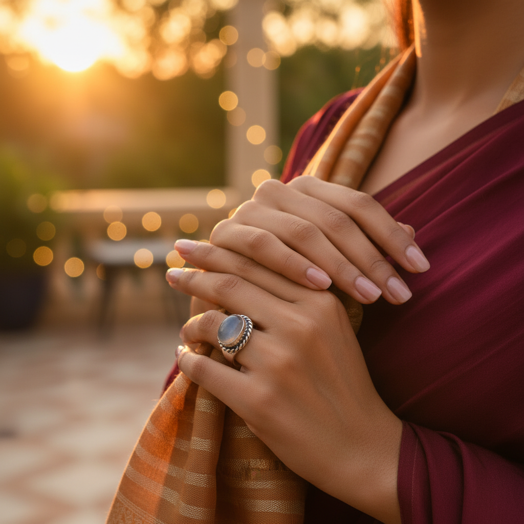 925 Silver Moonstone Ring for Women | Gift Jewelry