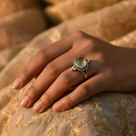 将图像加载到图库查看器中， 925 Silver Prehnite Gemstone Ring for Women | Gift Jewelry
