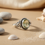 将图像加载到图库查看器中， 925 Silver Prehnite Gemstone Ring for Women | Gift Jewelry
