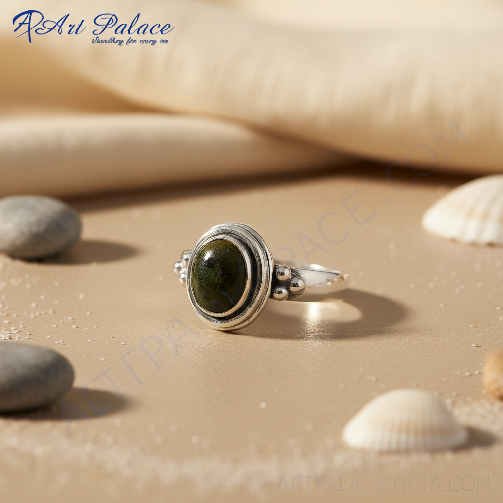 925 Silver Green Gemstone Ring for Women | Gift Jewelry