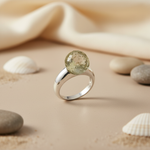 Load image into Gallery viewer, 925 Silver Green Quartz Ring for Women | Gemstone Jewelry
