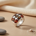 将图像加载到图库查看器中， 925 Silver Garnet Gemstone Ring for Women | Cocktail Ring
