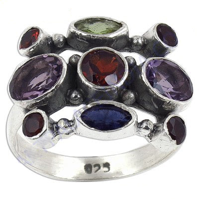 925 sterling silver gemstone ring for women | statement jewelry