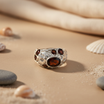Load image into Gallery viewer, 925 Silver Garnet Ring for Women | Gemstone Jewelry Gift
