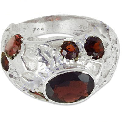 925 silver garnet ring for women | gemstone jewelry gift