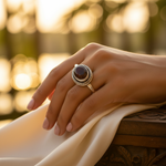 将图像加载到图库查看器中， 925 Silver Garnet Oval Ring for Women | Gemstone Jewelry
