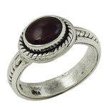 将图像加载到图库查看器中， 925 Silver Garnet Oval Ring for Women | Gemstone Jewelry
