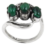 将图像加载到图库查看器中， 925 Sterling Silver Malachite Ring for Women | Gemstone Jewelry
