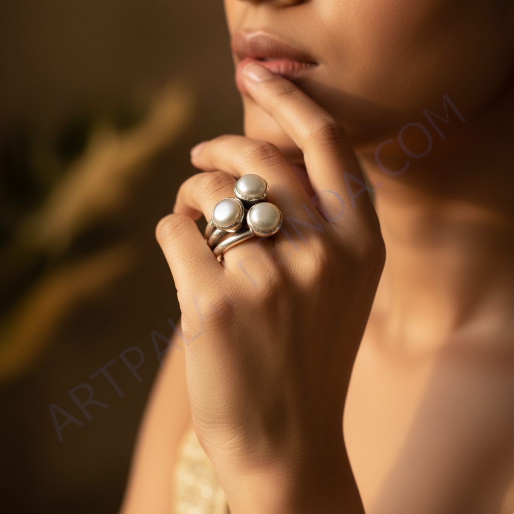 925 Sterling Silver Pearl Ring for Women | Elegant Jewelry Gift