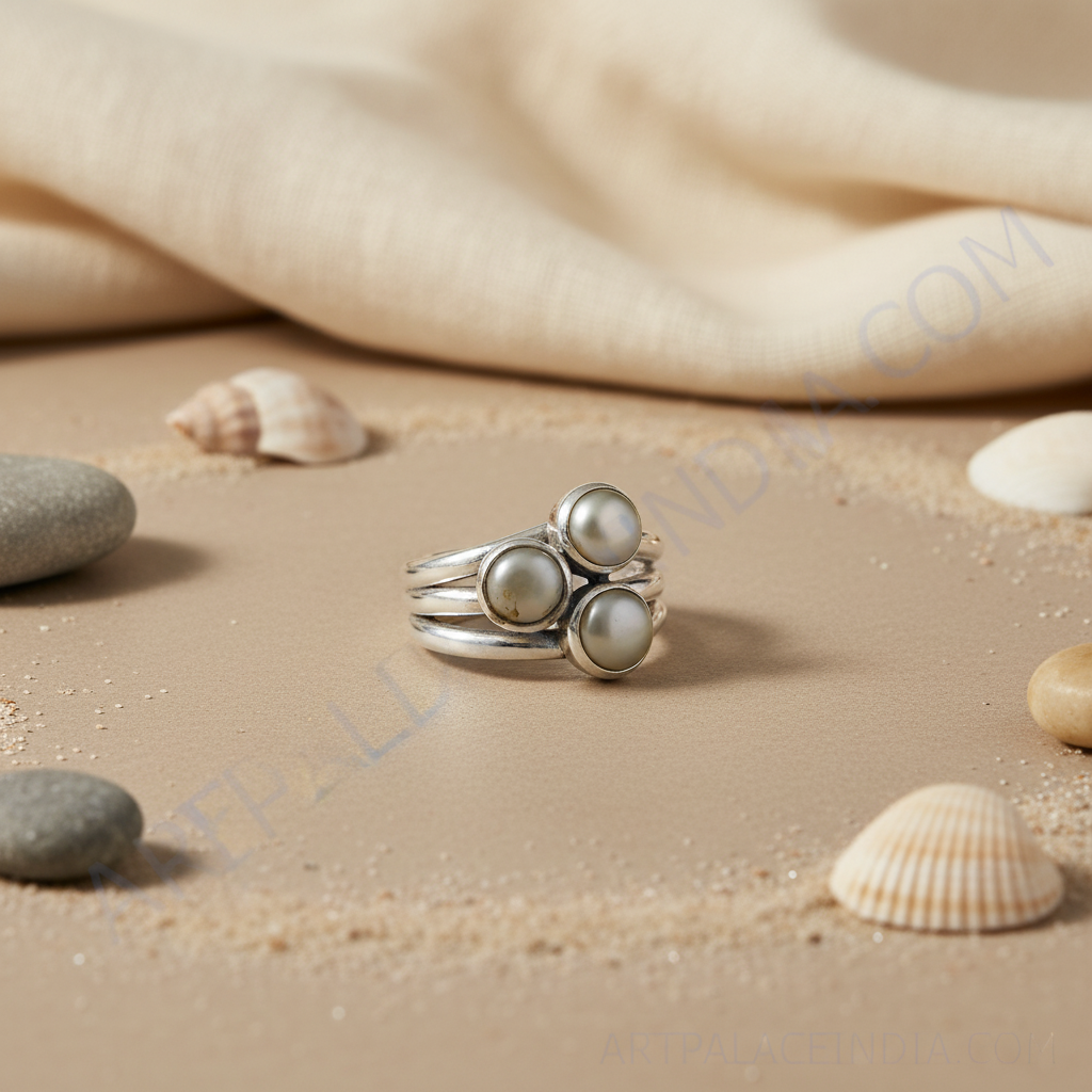 925 Sterling Silver Pearl Ring for Women | Elegant Jewelry Gift