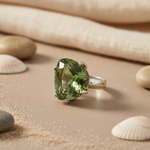 Load image into Gallery viewer, 925 Silver Green Amethyst Ring for Women | Gemstone Jewelry
